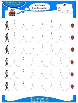 Çocuklar İçin Çizgi Çalışma Sayfaları 